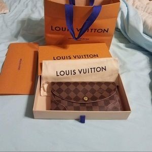 Louis Vuitton Damier Canvas wallet Rose Ballerine
